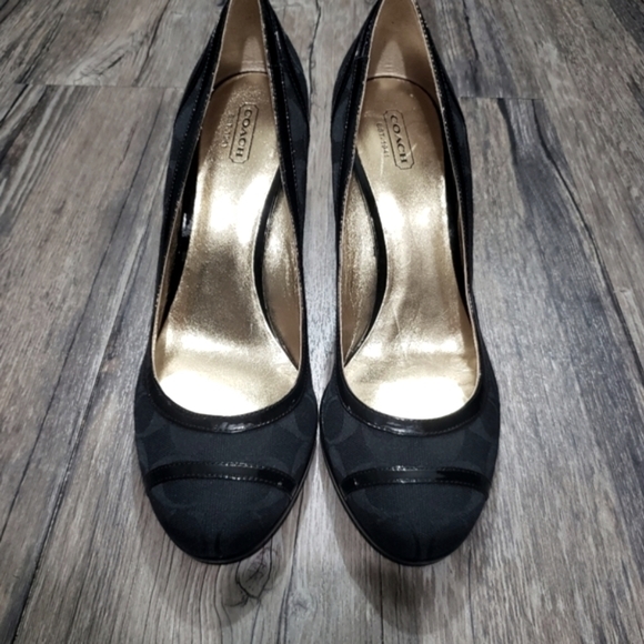 🛑BOGO🆕COACH Signature Wedge Heel Shoe - Picture 1 of 7